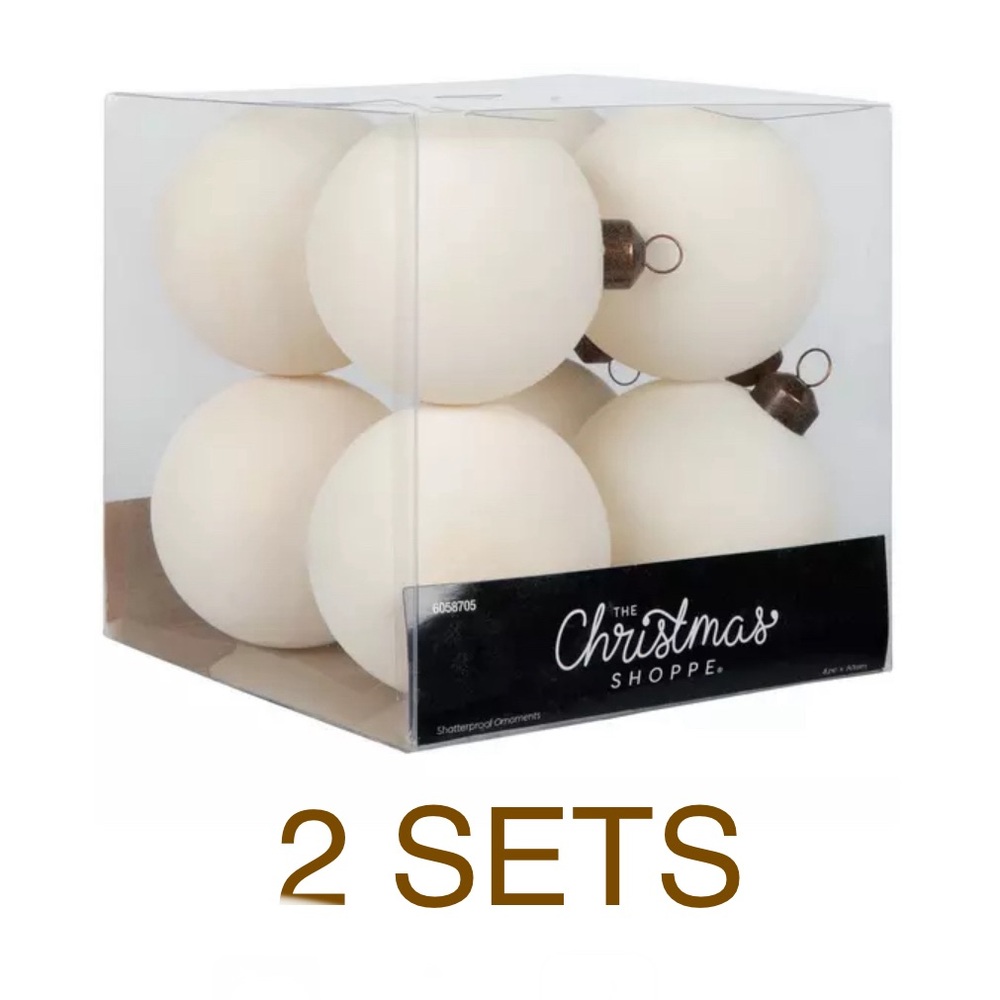 x2 Hobby Lobby Flocked Ornaments